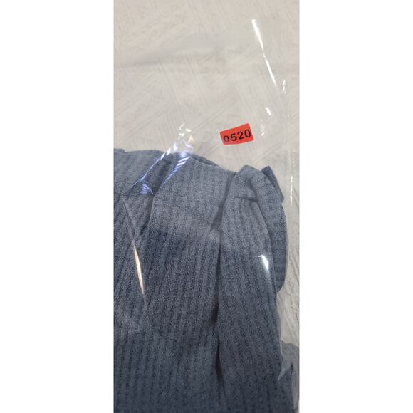 Awhile Haydee Brushed Waffle Hooded Duster Women's Size Large blue Cozy Office - Picture 10 of 10